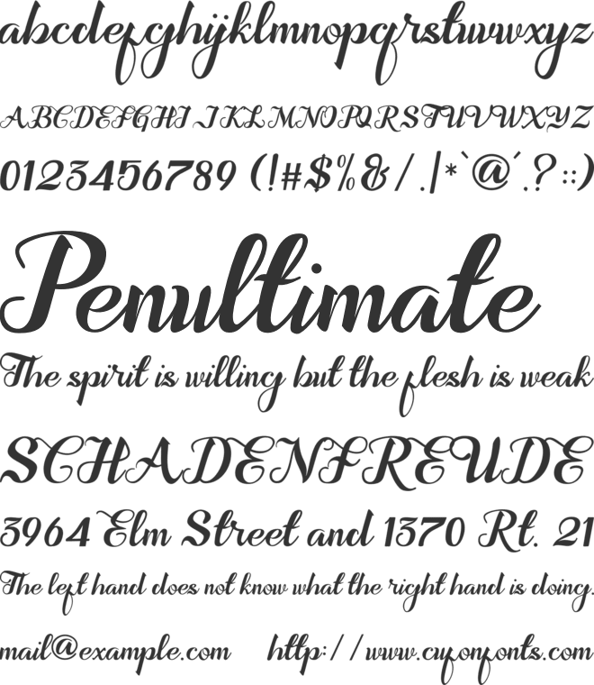 Syakia font preview
