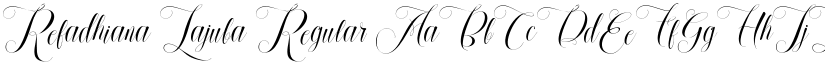 Refadhiana Lajuba Regular font