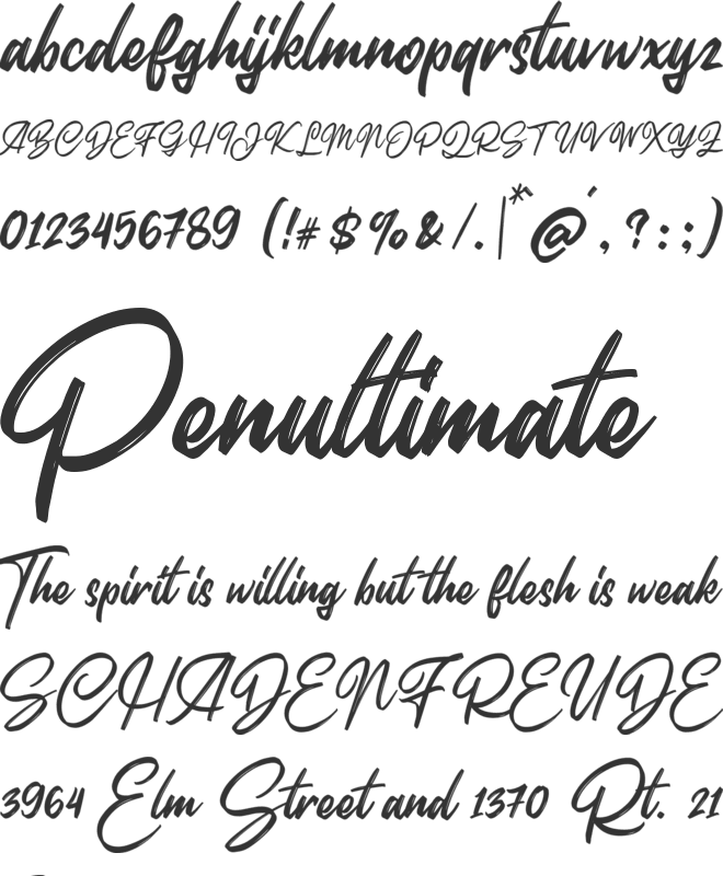 Marelan font preview