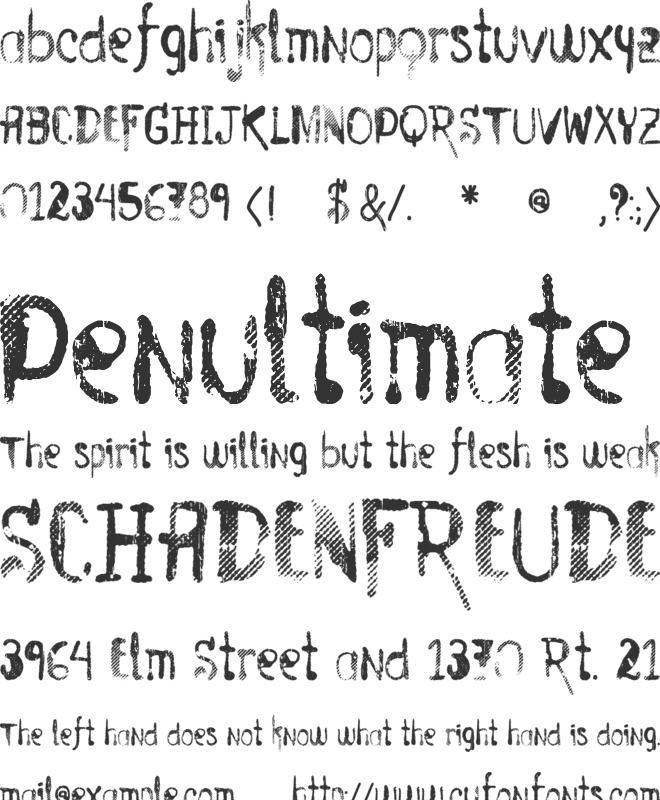 Vtks Entulho font preview