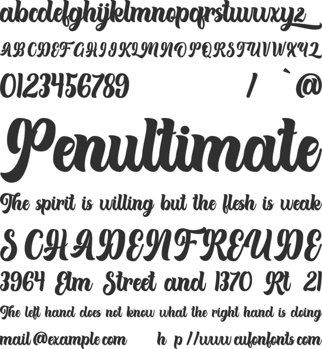Theyriad Script Personal Use font preview