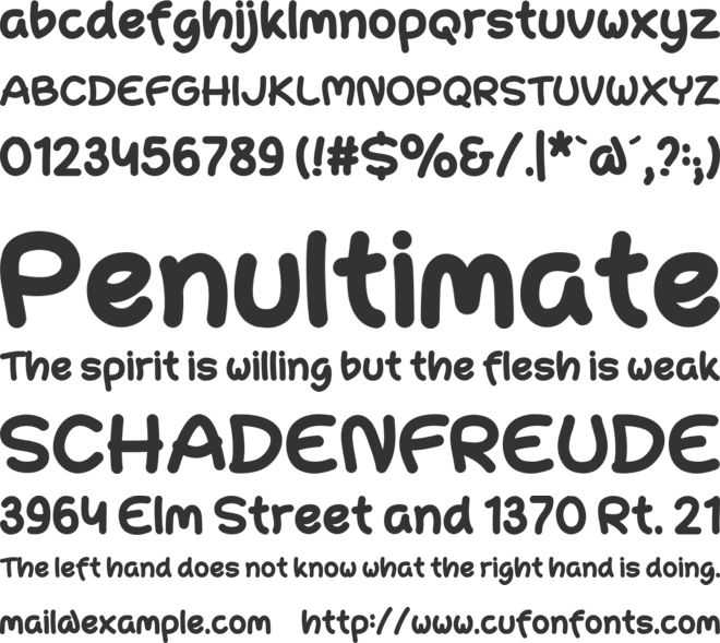 Santalum font preview