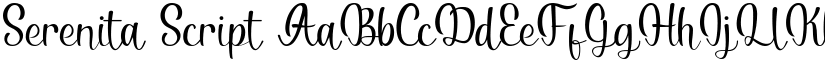 Serenita Script font