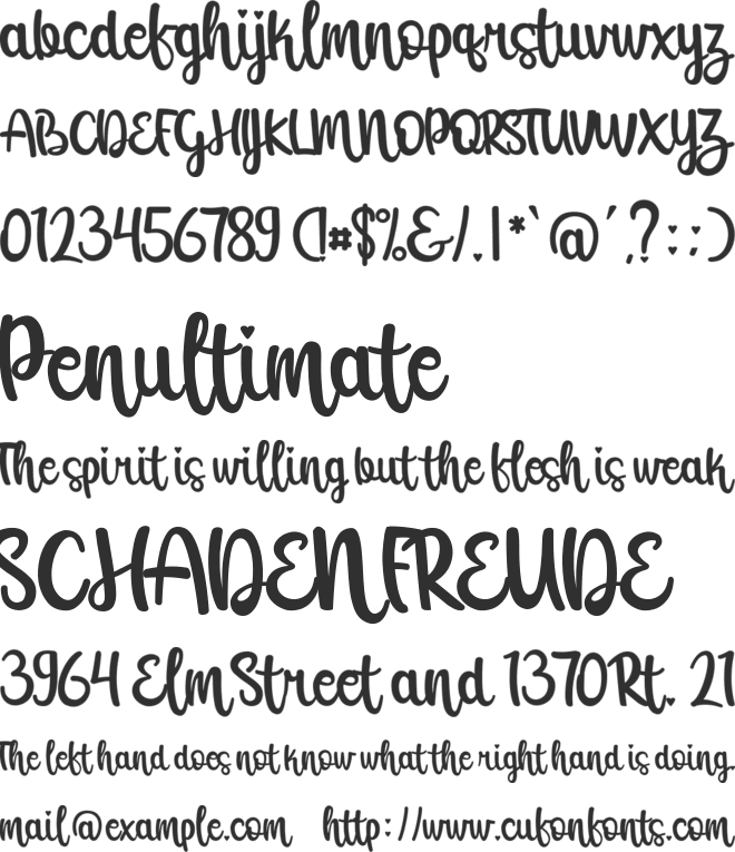 Raline font preview