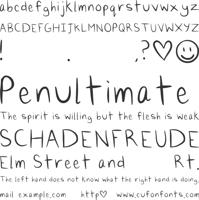 Normalcomicfont font preview