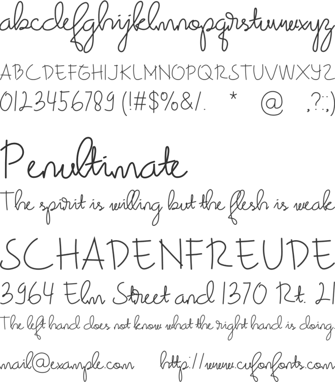 Jes Lee font preview