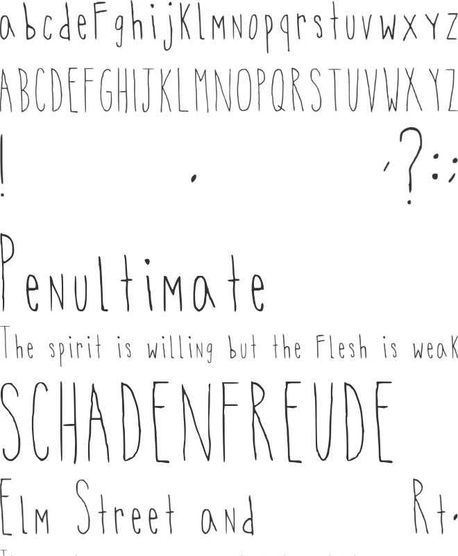 Skinny Rae font preview