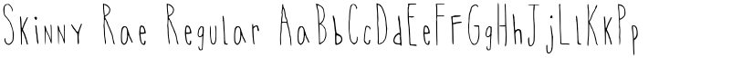 Skinny Rae Regular font
