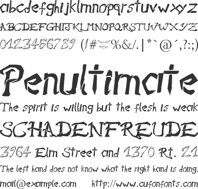 Raslani font preview
