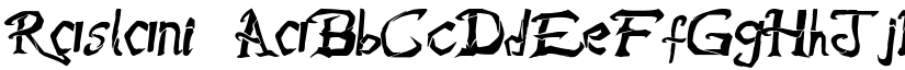 Raslani  font