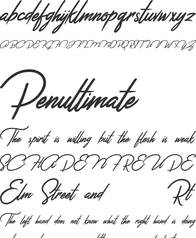 Jefinian Script font preview