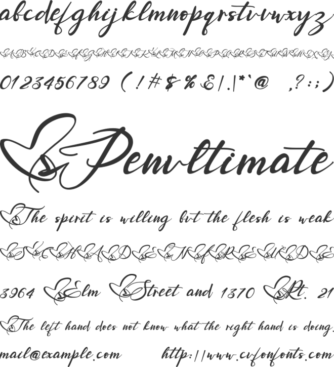 Faithe font preview