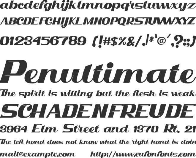 Dhaniel font preview