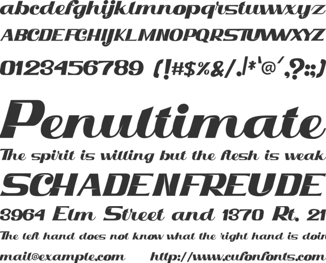 Dhaniel font preview