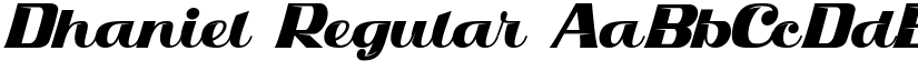 Dhaniel Regular font