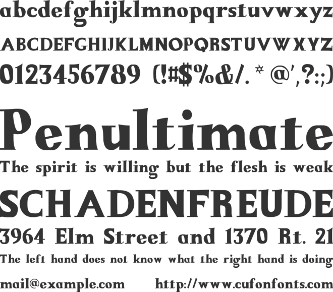 La Mamucha font preview