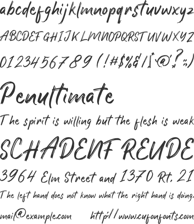 Southen font preview