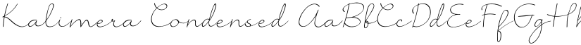 Kalimera Condensed font