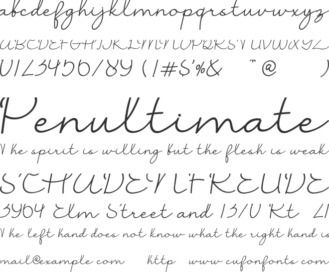 Kalimera font preview