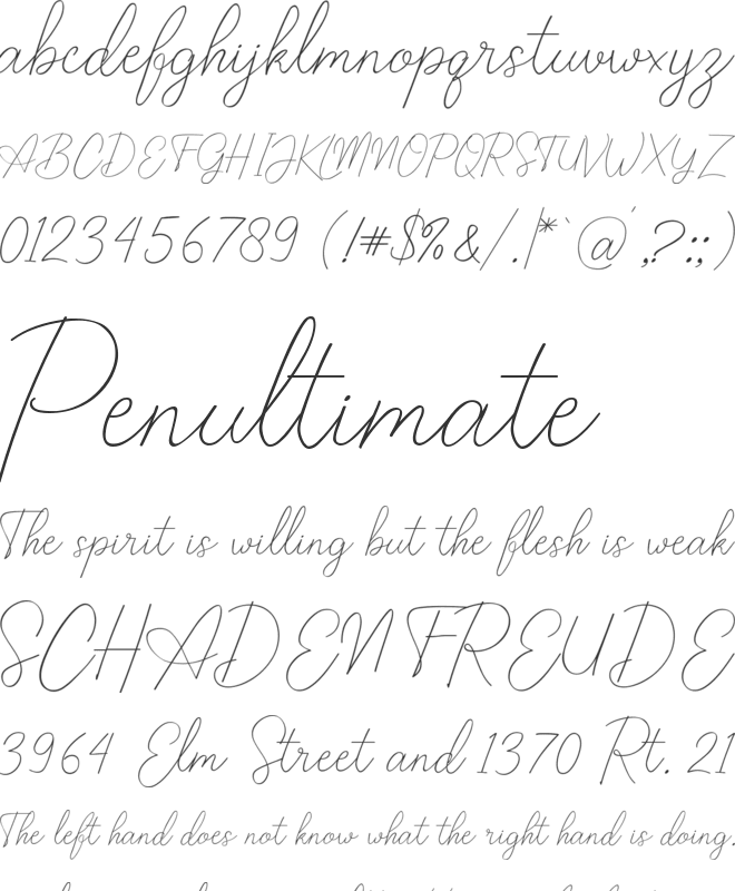 Callina font preview