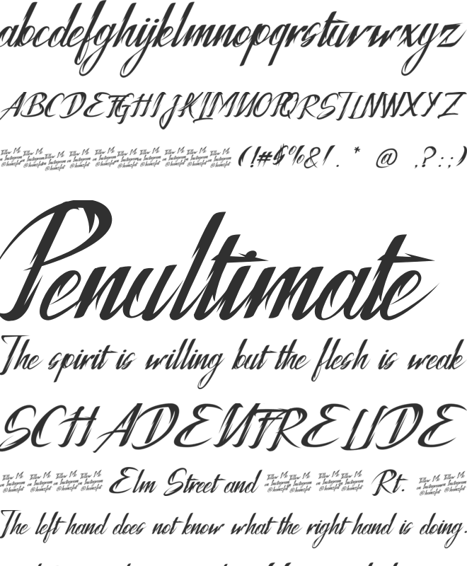 Tattofoo Trl font preview