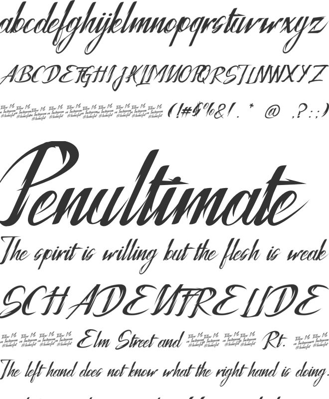 Tattofoo Trl font preview