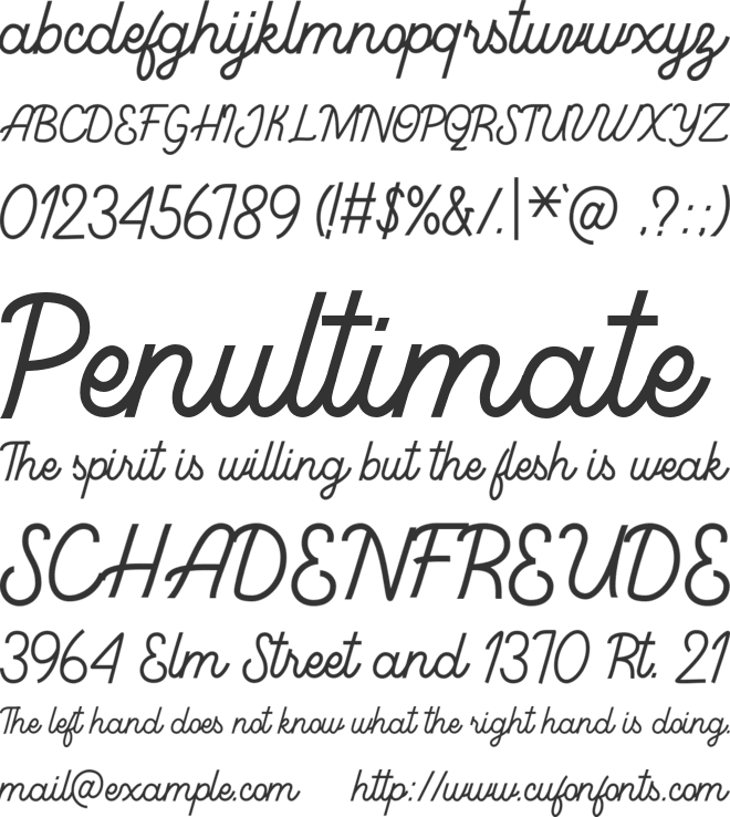 Onthehill font preview