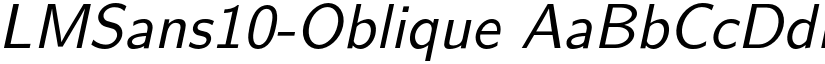 LMSans10-Oblique font