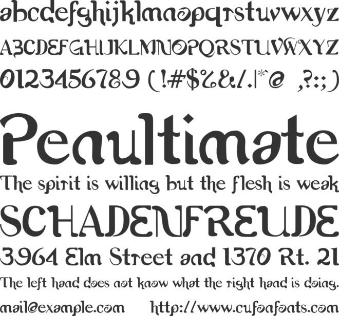 Romerati font preview