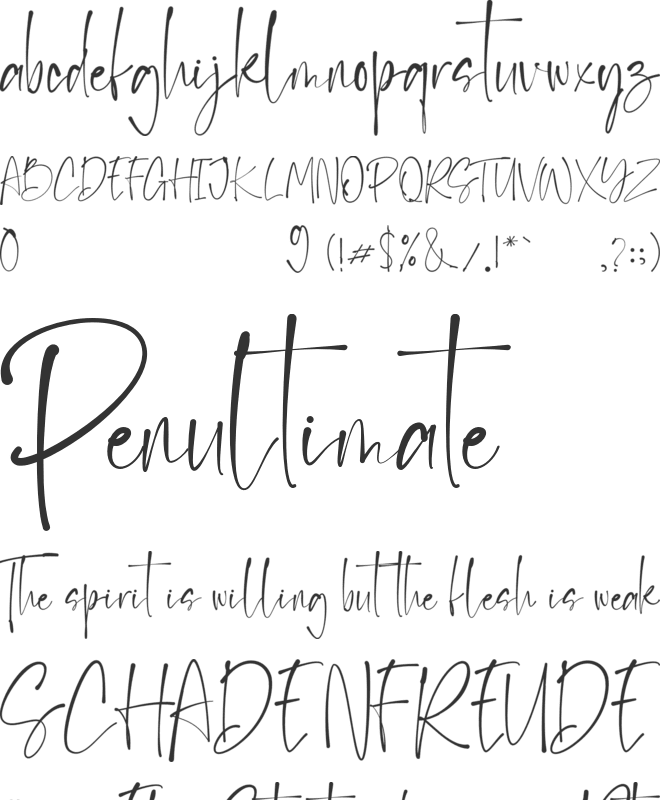 Brilliant Starlight font preview