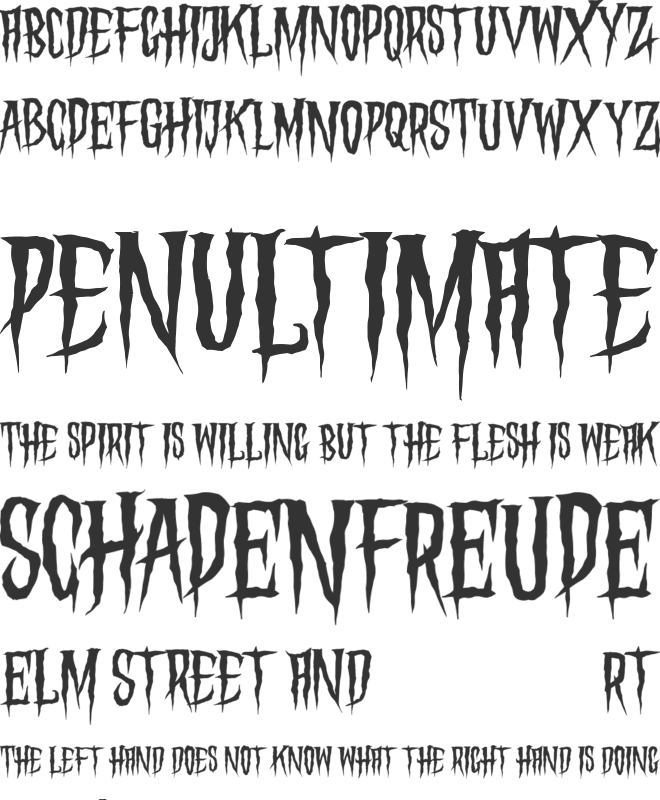 Hungry Hunters font preview