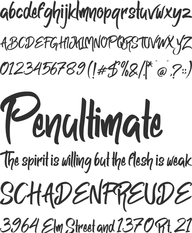 Remaglide font preview