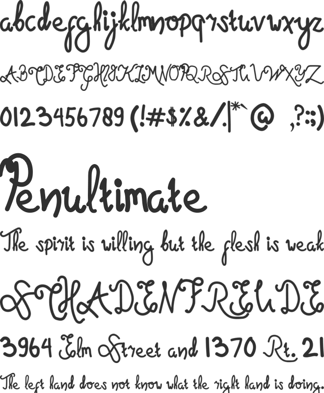 Magicula font preview