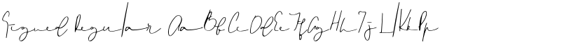Signed Regular font
