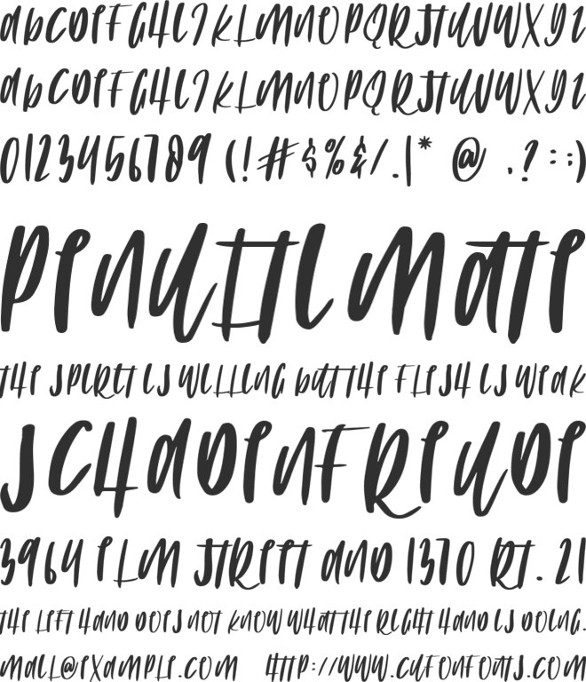 THE FOX font preview