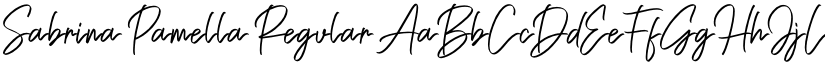 Sabrina Pamella Regular font
