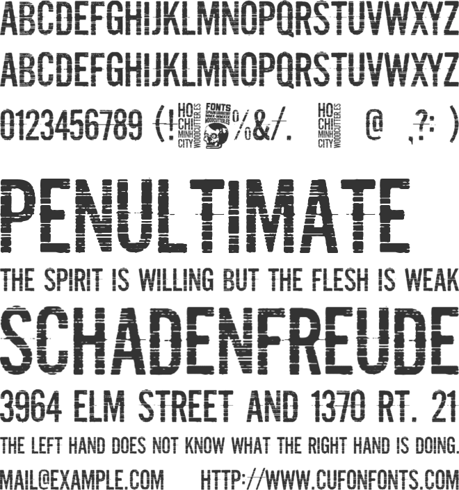 Ho Chi Minh City font preview