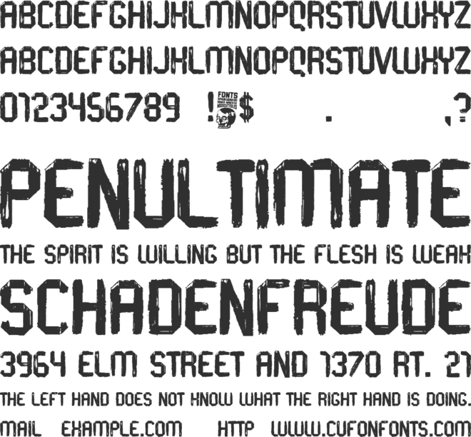 Brushland font preview