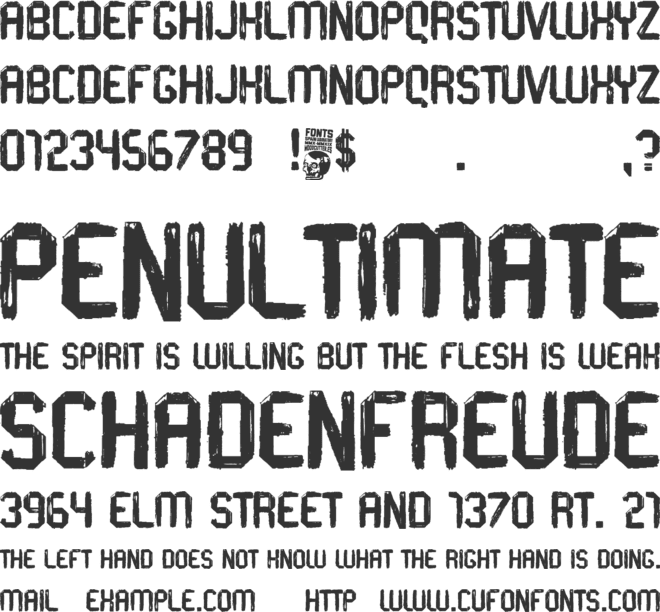 Brushland font preview