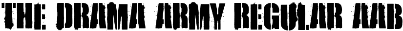 the Drama Army Regular font