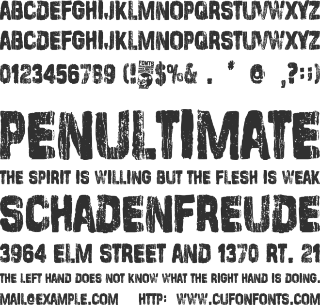 Stamp Empire font preview