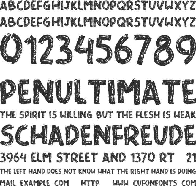 READ AND READ font preview