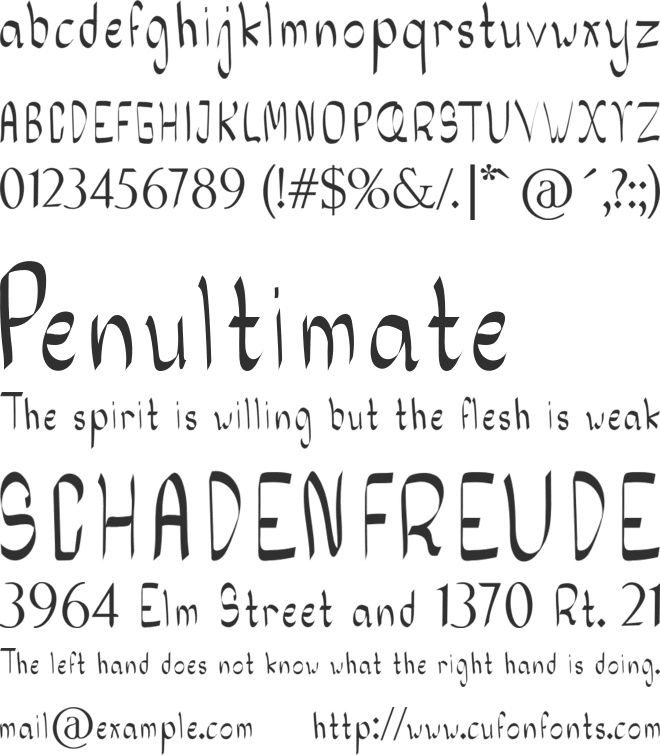 BannedKey font preview