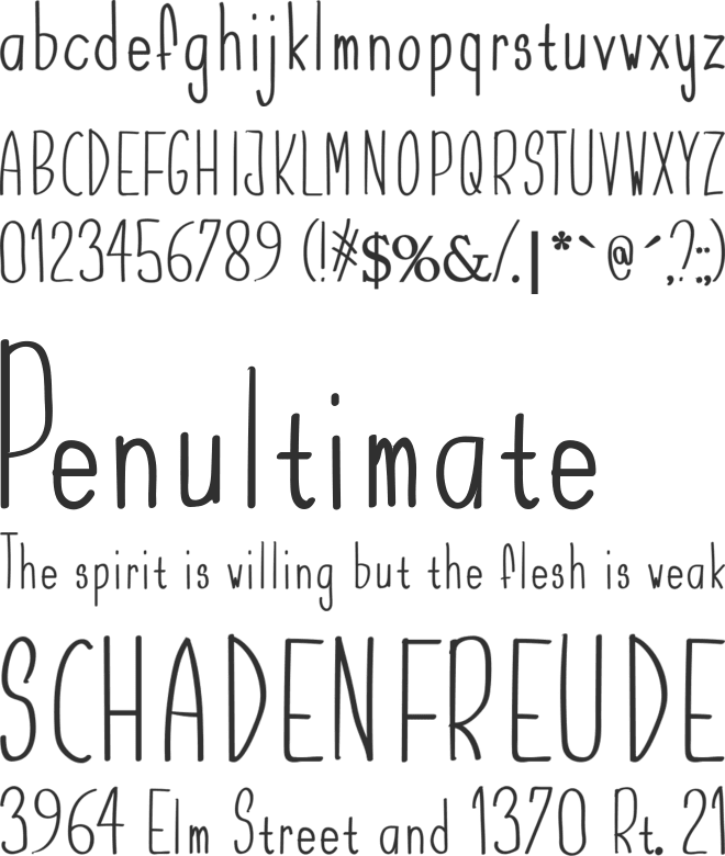 SeaAfternoon font preview
