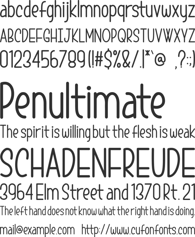 Afternoon Coffee font preview