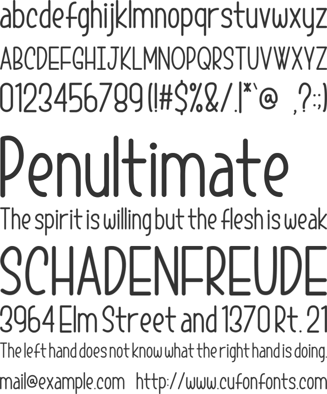 Afternoon Coffee font preview