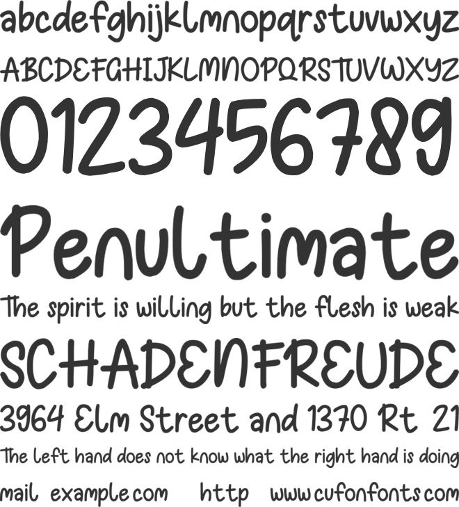 Wonderkids font preview