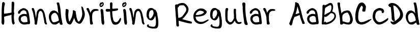 Handwriting Regular font