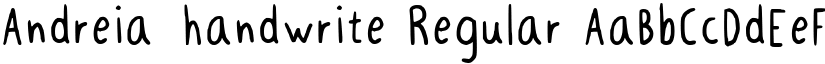 Andreia_handwrite Regular font