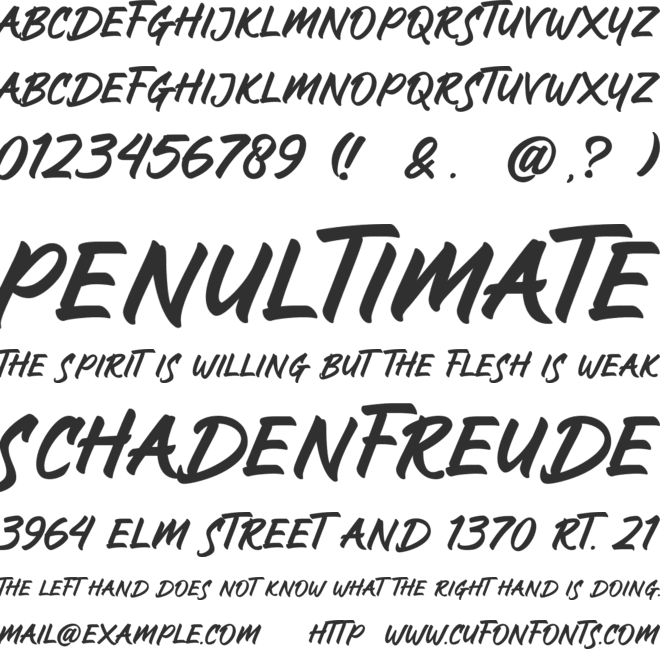 Faester font preview